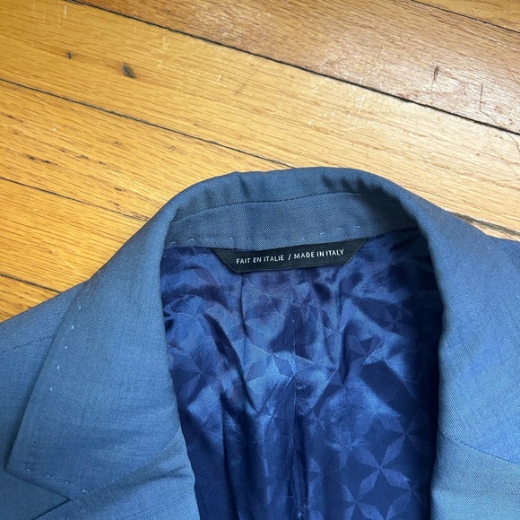 Ted Baker London Jaying Slim Fit Textured Wool Suit Jacket in Blue - Picture 13 of 16